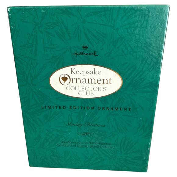 Hallmark 1993 Sharing Christmas Collector’s Club Ornament Porcelain No Stand - Picture 4 of 4